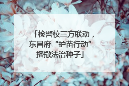检警校三方联动，东昌府“护苗行动”播撒法治种子