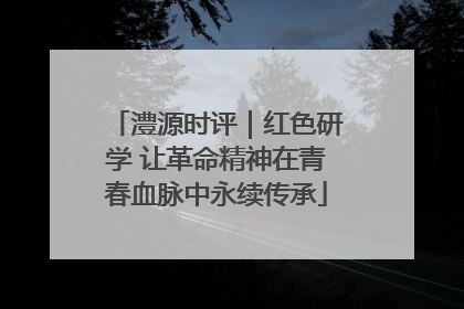 澧源时评｜红色研学 让革命精神在青春血脉中永续传承