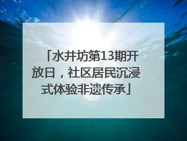 水井坊第13期开放日，社区居民沉浸式体验非遗传承