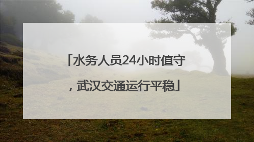 水务人员24小时值守，武汉交通运行平稳