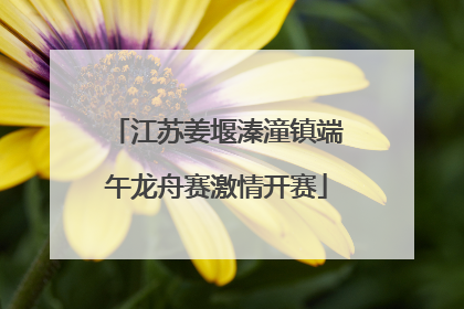 江苏姜堰溱潼镇端午龙舟赛激情开赛