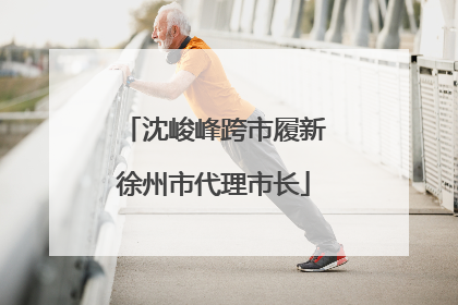 沈峻峰跨市履新徐州市代理市长