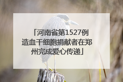 河南省第1527例造血干细胞捐献者在郑州完成爱心传递