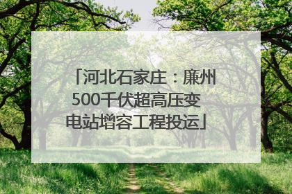 河北石家庄：廉州500千伏超高压变电站增容工程投运