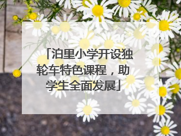 泊里小学开设独轮车特色课程，助学生全面发展