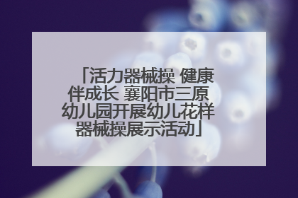 活力器械操 健康伴成长 襄阳市三原幼儿园开展幼儿花样器械操展示活动