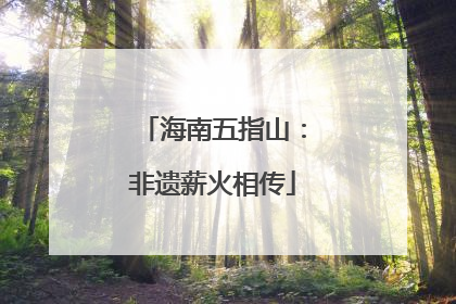 海南五指山：非遗薪火相传