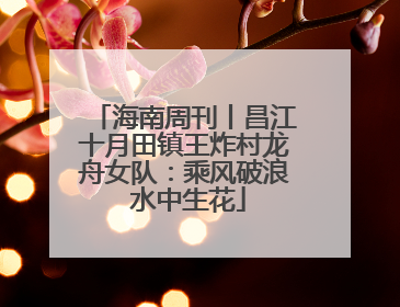 海南周刊丨昌江十月田镇王炸村龙舟女队：乘风破浪 水中生花