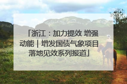 浙江：加力提效 增强动能｜增发国债气象项目落地见效系列报道
