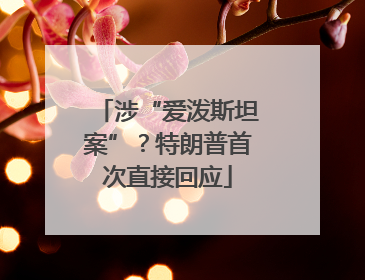 涉“爱泼斯坦案”？特朗普首次直接回应