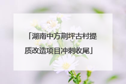 湖南中方荆坪古村提质改造项目冲刺收尾