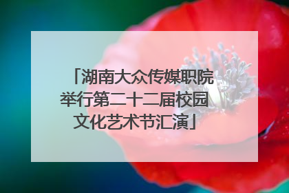 湖南大众传媒职院举行第二十二届校园文化艺术节汇演