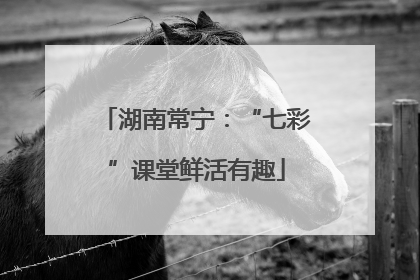 湖南常宁：“七彩”课堂鲜活有趣