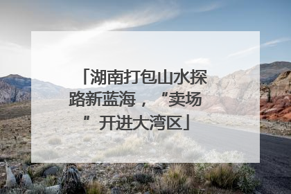 湖南打包山水探路新蓝海，“卖场”开进大湾区
