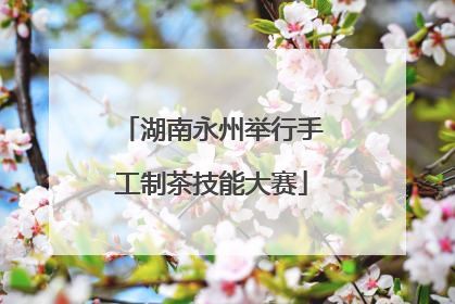 湖南永州举行手工制茶技能大赛