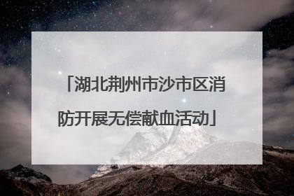 湖北荆州市沙市区消防开展无偿献血活动
