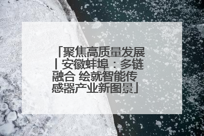 聚焦高质量发展丨安徽蚌埠：多链融合 绘就智能传感器产业新图景