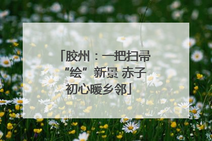 胶州：一把扫帚“绘”新景 赤子初心暖乡邻