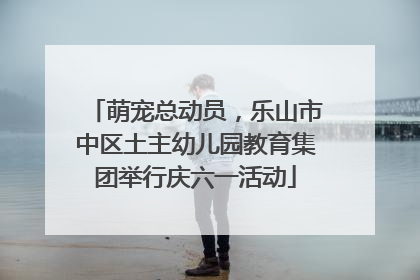萌宠总动员，乐山市中区土主幼儿园教育集团举行庆六一活动