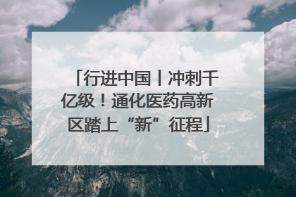 行进中国丨冲刺千亿级！通化医药高新区踏上“新”征程