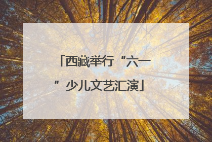 西藏举行“六一”少儿文艺汇演