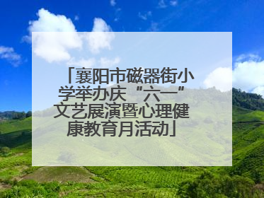 襄阳市磁器街小学举办庆“六一”文艺展演暨心理健康教育月活动