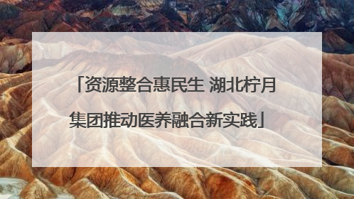 资源整合惠民生 湖北柠月集团推动医养融合新实践