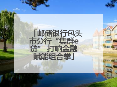 邮储银行包头市分行“集群e贷” 打响金融赋能组合拳