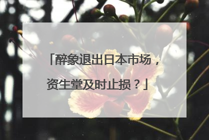 醉象退出日本市场，资生堂及时止损？