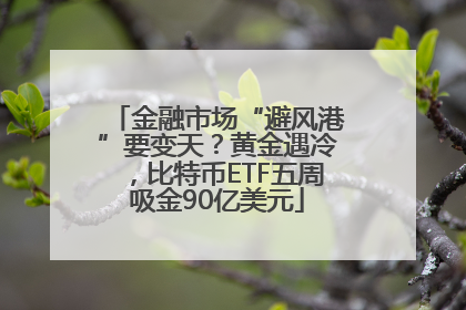 金融市场“避风港”要变天？黄金遇冷，比特币ETF五周吸金90亿美元
