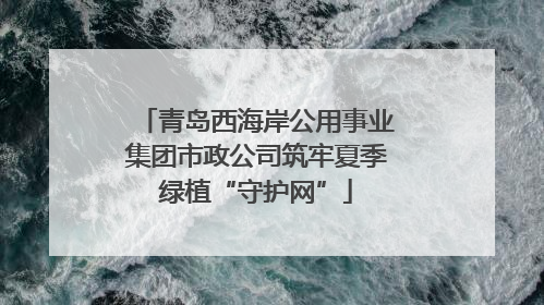 青岛西海岸公用事业集团市政公司筑牢夏季绿植“守护网”