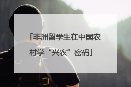 非洲留学生在中国农村学“兴农”密码