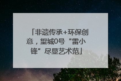 非遗传承+环保创意，望城0号“雷小锋”尽显艺术范