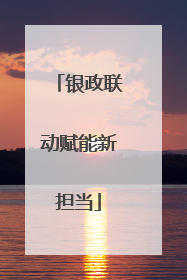 银政联动赋能新担当