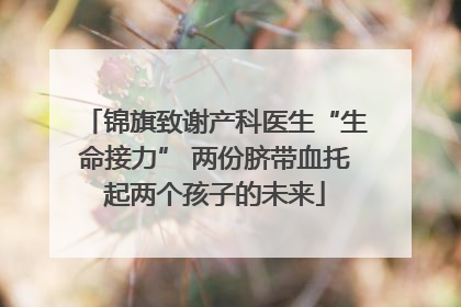 锦旗致谢产科医生“生命接力” 两份脐带血托起两个孩子的未来