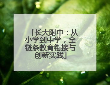 长大附中：从小学到中学，全链条教育衔接与创新实践