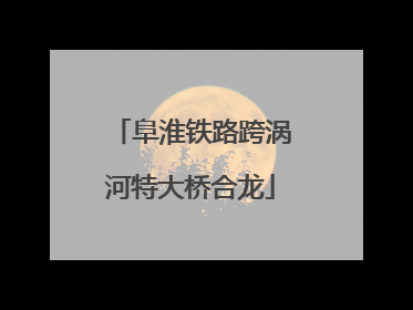 阜淮铁路跨涡河特大桥合龙