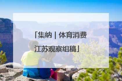 集纳｜体育消费江苏观察组稿
