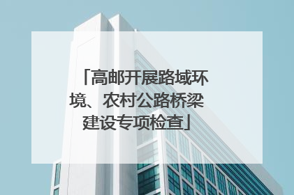 高邮开展路域环境、农村公路桥梁建设专项检查