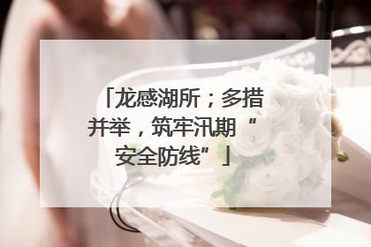 龙感湖所；多措并举，筑牢汛期“安全防线”