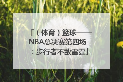 （体育）篮球——NBA总决赛第四场：步行者不敌雷霆
