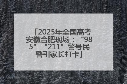 2025年全国高考安徽合肥现场：“985”“211”警号民警引家长打卡