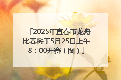 2025年宜春市龙舟比赛将于5月25日上午8：00开赛（图）
