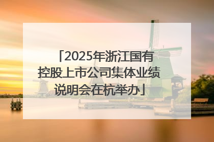2025年浙江国有控股上市公司集体业绩说明会在杭举办