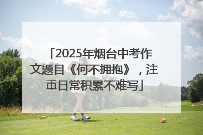 2025年烟台中考作文题目《何不拥抱》，注重日常积累不难写