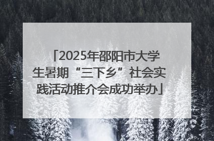 2025年邵阳市大学生暑期“三下乡”社会实践活动推介会成功举办