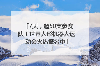 7天，超50支参赛队！世界人形机器人运动会火热报名中