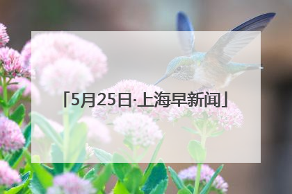 5月25日·上海早新闻