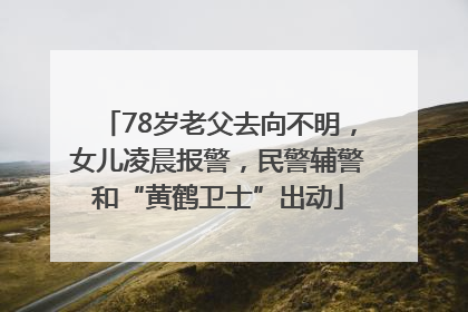 78岁老父去向不明，女儿凌晨报警，民警辅警和“黄鹤卫士”出动