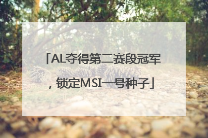 AL夺得第二赛段冠军，锁定MSI一号种子